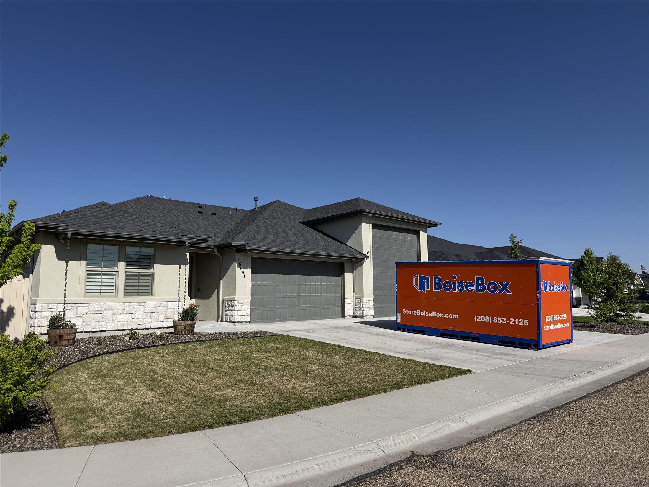 BoiseBox portable storage container delivered in Bend