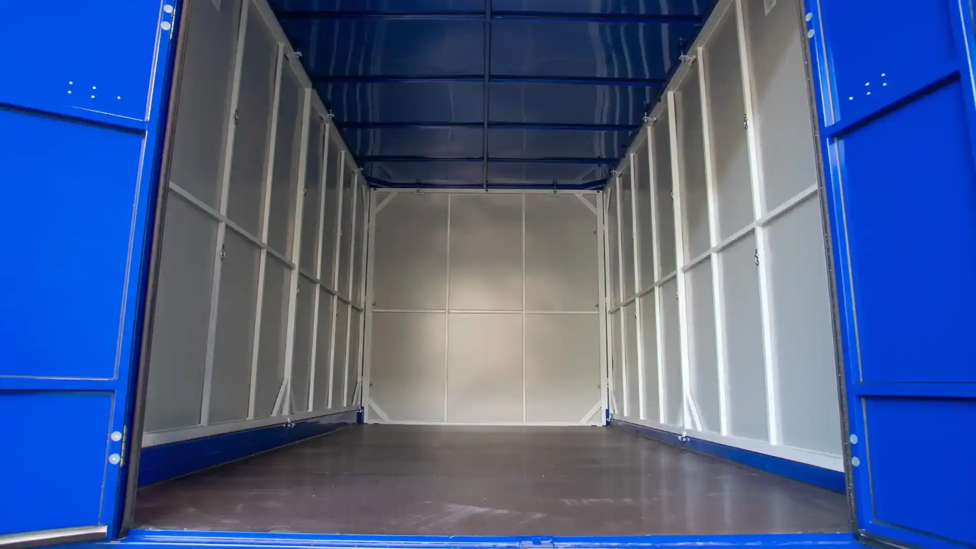 Interior of a portable storage container